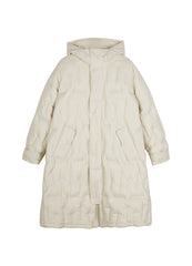 Coat / JNBY Knee-length Asymmetric Hooded Down Coat