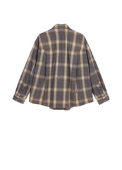 Shirt / JNBY Butterfly Pattern Plaid Shirt