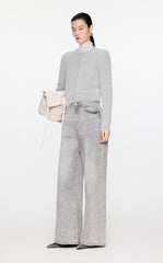 Sweater / JNBY Cropped Rabbit Fur-Wool Cardigan