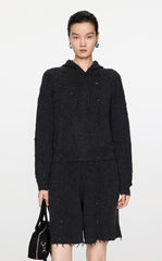 Sweater / JNBY Cropped Wool-Blend Cardigan Sweater