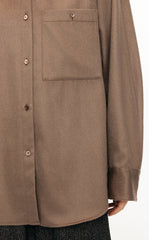 Coat / JNBY Oversize Wool-Cashmere Shirt Jacket