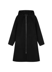 Coat / JNBY A-Shape Relaxed Wool-Cashmere Mid-Length Coat