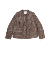 Coat / JNBY Oversize Collarless Jacquard Coat