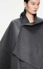 Coat / JNBY Mid-length Wool-cashmere Cape Coat