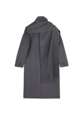 Coat / JNBY Mid-length Wool-cashmere Cape Coat