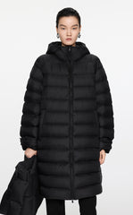 Coat / JNBY Relaxed H-Shape Mid-Length Hooded Down Jacket
