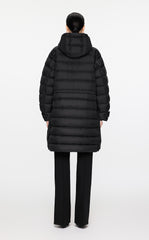 Coat / JNBY Relaxed H-Shape Mid-Length Hooded Down Jacket