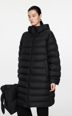 Coat / JNBY Relaxed H-Shape Mid-Length Hooded Down Jacket