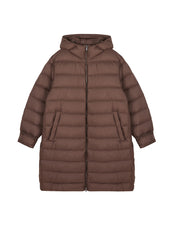 Coat / JNBY Relaxed H-Shape Mid-Length Hooded Down Jacket