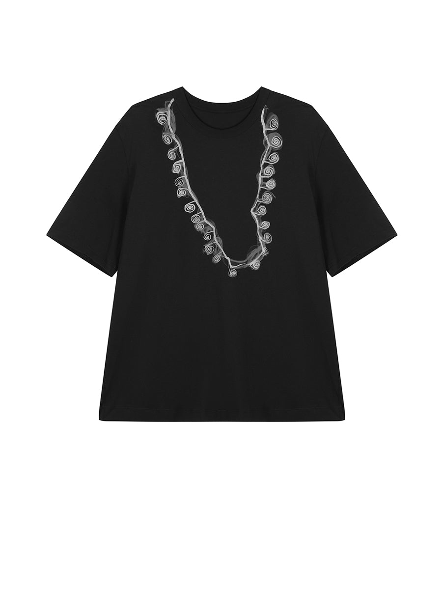 T-shirt / JNBY Relaxed-fit Cotton Printed T-shirt£¨Spring 24£©