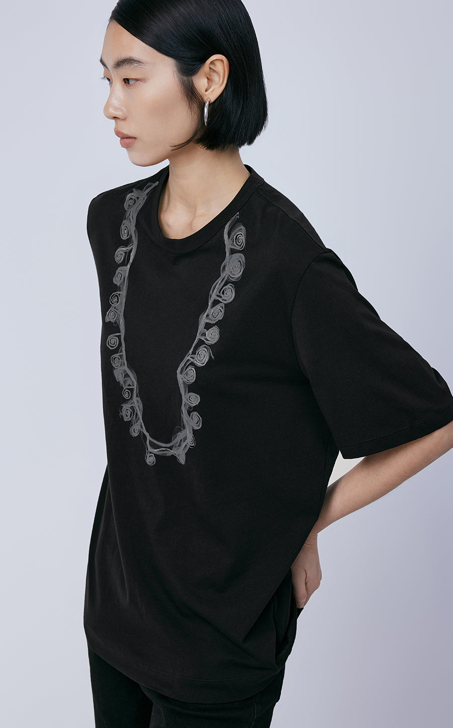 T-shirt / JNBY Relaxed-fit Cotton Printed T-shirt£¨Spring 24£©