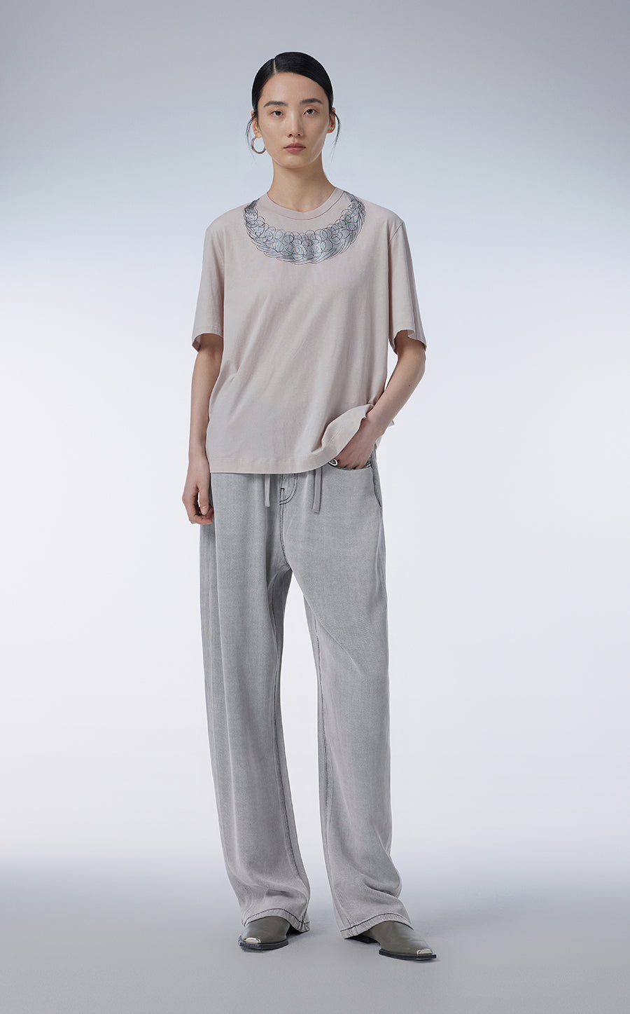 T-shirt / JNBY Relaxed-fit Cotton Printed T-shirt£¨Spring 24£©