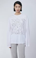 T-shirt / (ESG) JNBY Long-sleeve T-shirt in Floral Pattern£¨Spring 24£©