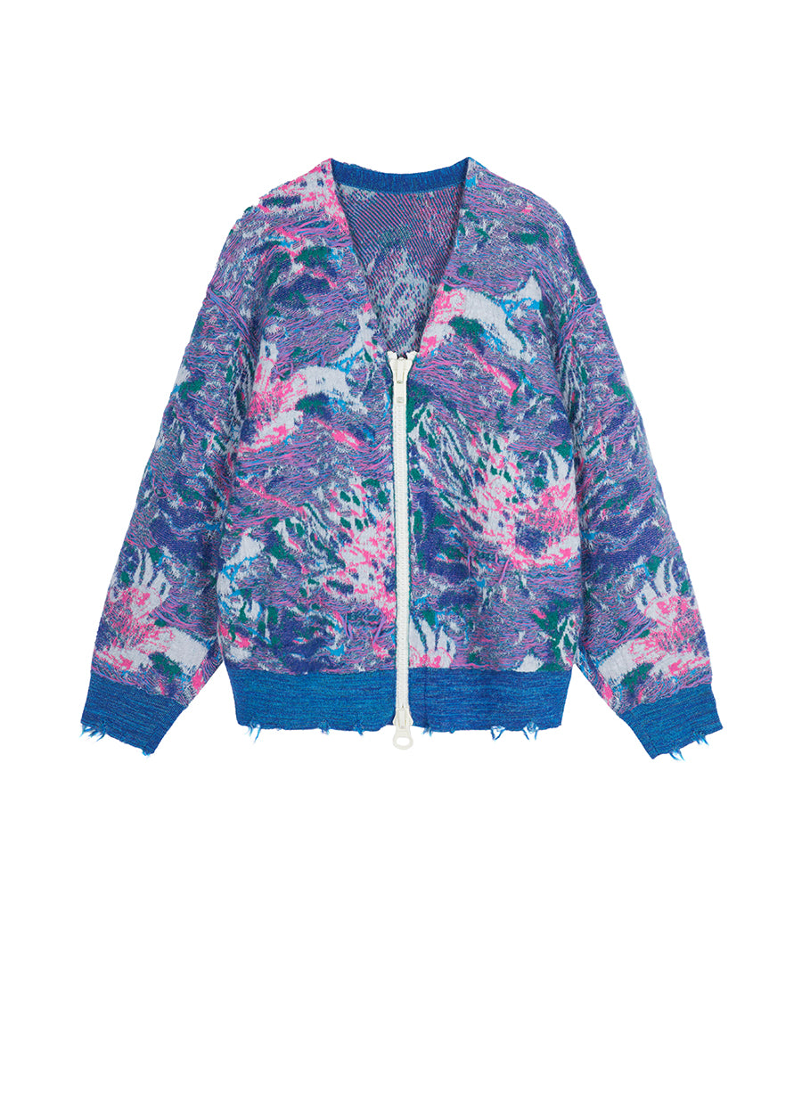 Cardigans / JNBY Peony Jacquard V-neck Cardigans