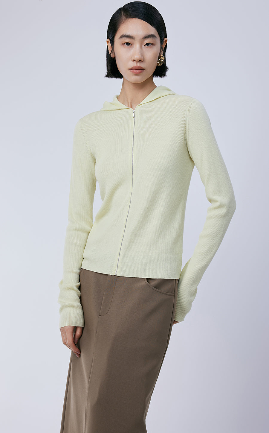 Cardigan / JNBY Wool Knit Hooded Cropped Cardigan£¨Spring 24£©