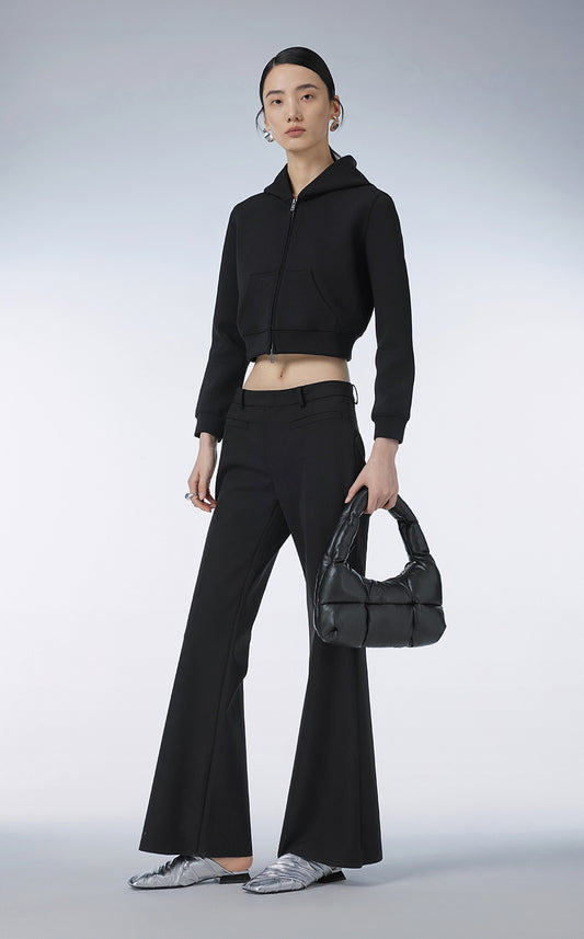 Sweatershirt / JNBY Cotton-blend Lyocell Cropped Hoodie£¨Spring 24£©