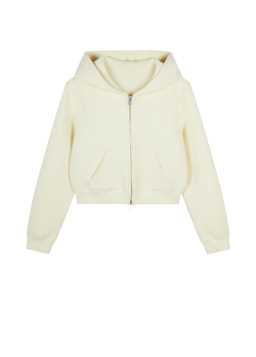 Sweatershirt / JNBY Cotton-blend Lyocell Cropped Hoodie£¨Spring 24£©