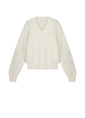Sweatershirt / JNBY V-neck Cotton-blend Lyocell Sweatershirt£¨Spring 24£©