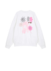 Sweatershirt / JNBY Graphic Pattern Oversized Sweatershirt