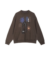 Sweatershirt / JNBY Graphic Pattern Oversized Sweatershirt