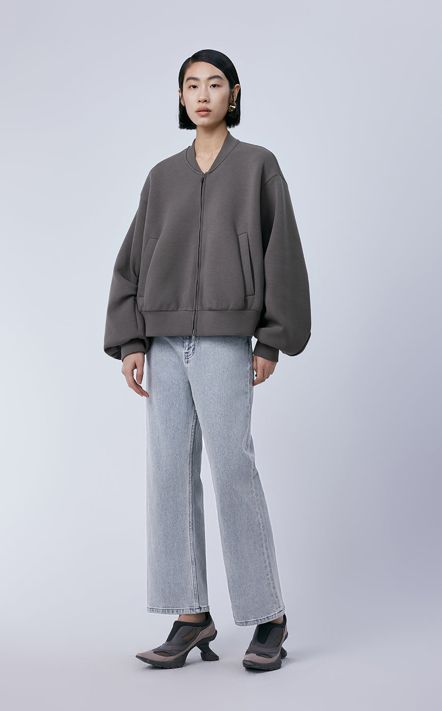 Sweatershirt / JNBY V-neck Cotton Cardigan Sweatershirt£¨Spring 24£©