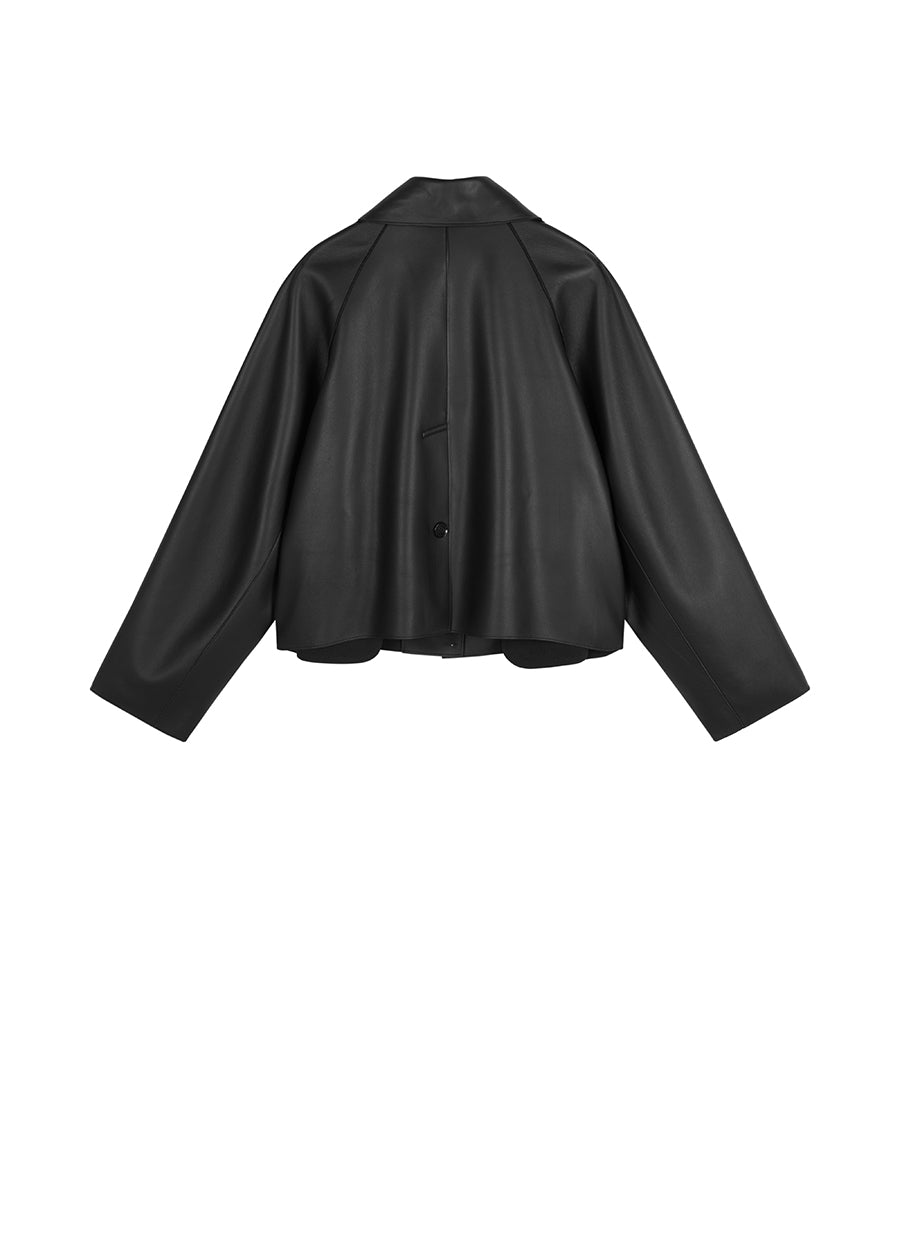 Coat / JNBY Classic Collar Cropped Sheep Leather Coat£¨Spring 24£©