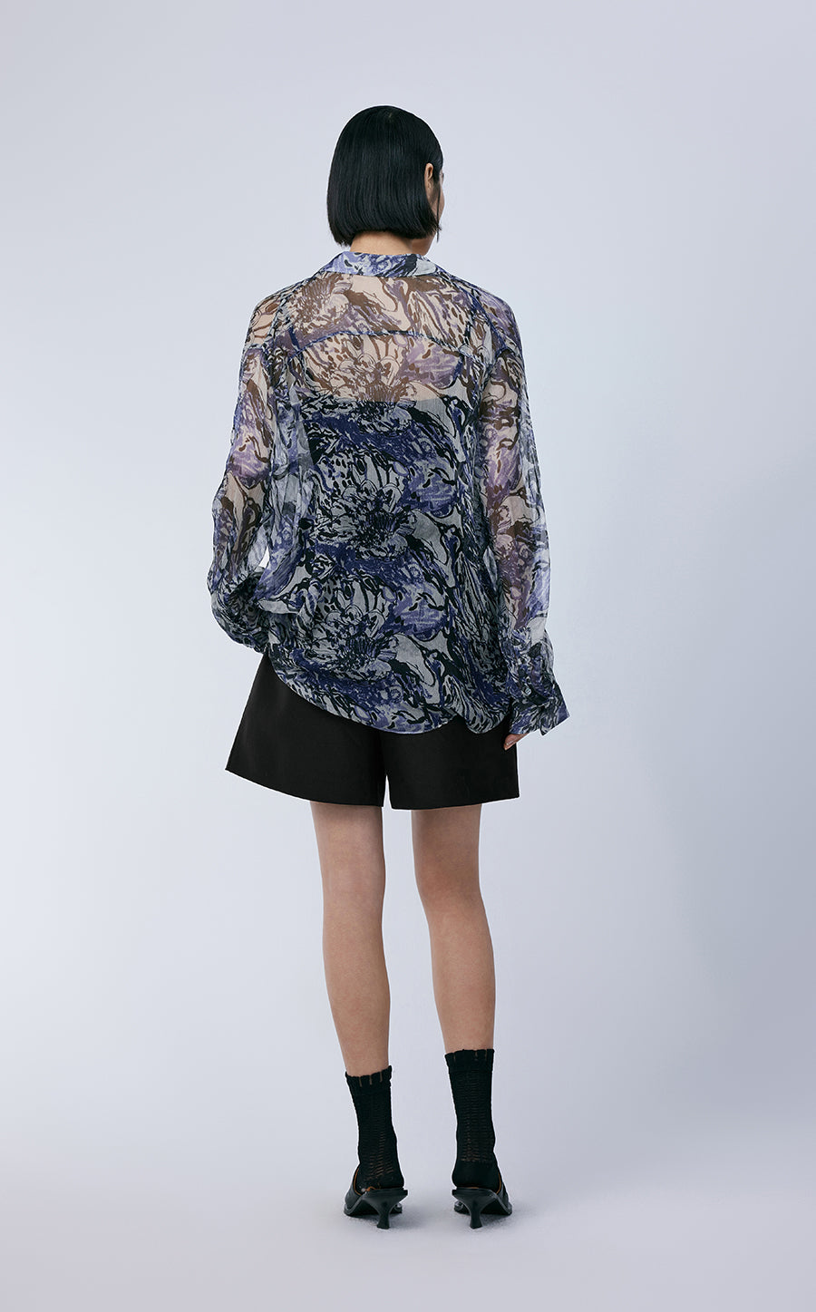 Shorts / JNBY Wool-blend Silk Elastic Waist Shorts(Spring 24)