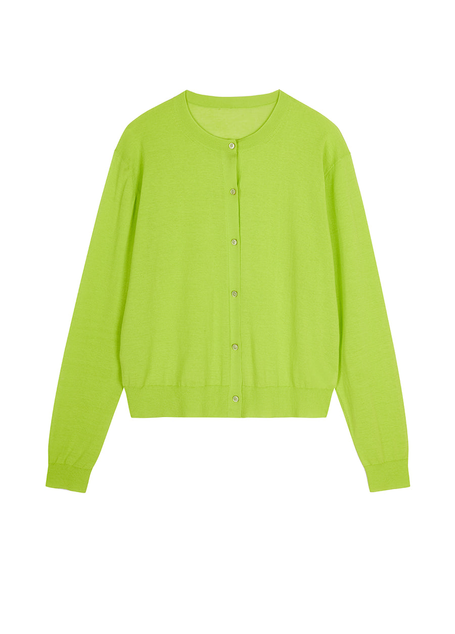 Sweater / JNBY Relaxed Cotton Cropped Cardigan