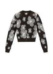 Sweater / JNBY Slim-fit Floral Prints Cropped Cardigan