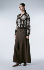 Sweater / JNBY Slim-fit Floral Prints Cropped Cardigan