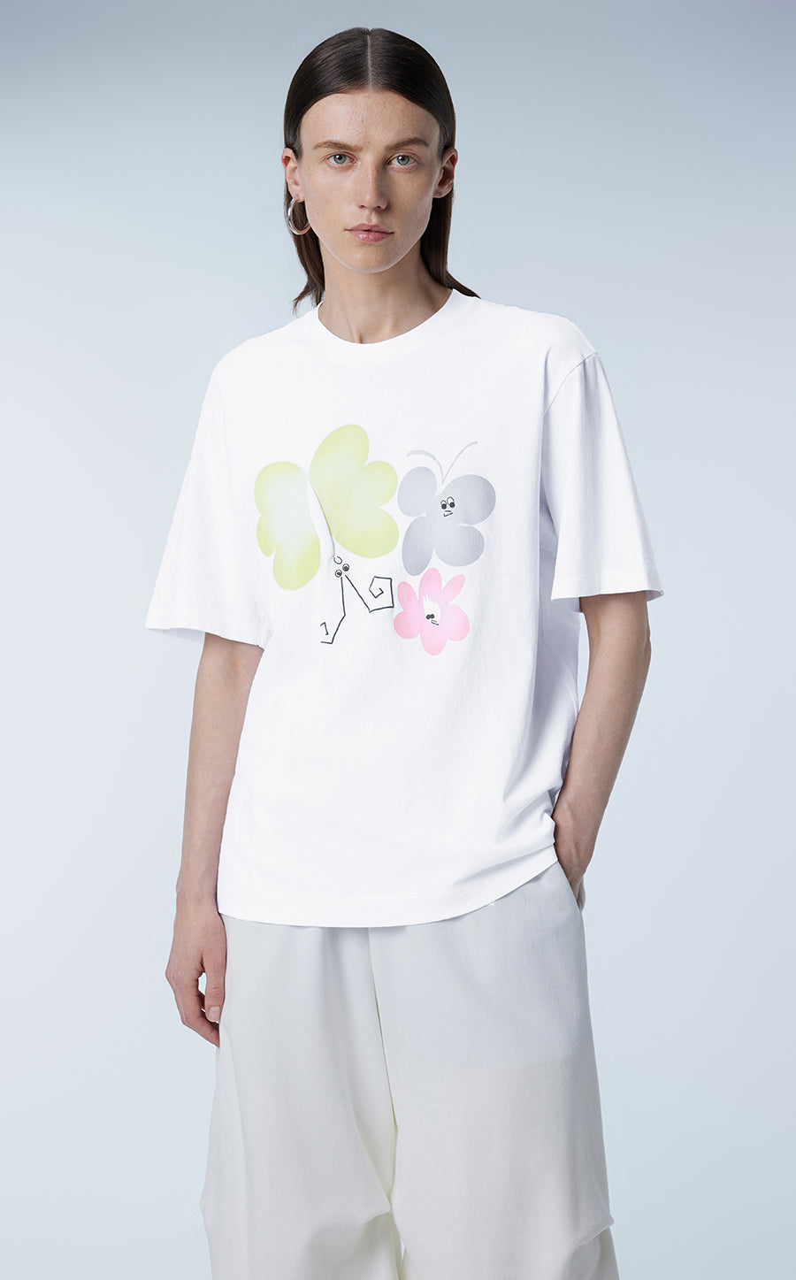 T-shirt / JNBY Relaxed Animal-print Cotton T-shirt
