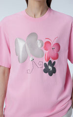 T-shirt / JNBY Relaxed Animal-print Cotton T-shirt