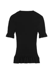 Sweater / JNBY Slim-fit Ruffle-hem Sweater