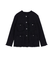 Coat / JNBY Cotton Collarless Denim Jacket