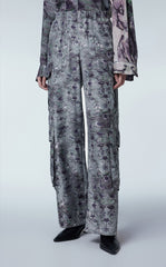 Pants / JNBY Relaxed Floral Print Silk Pants