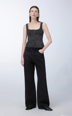 Vest / JNBY Cropped Cotton Denim Vest