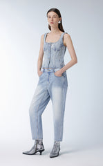 Vest / JNBY Cropped Cotton Denim Vest