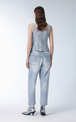 Vest / JNBY Cropped Cotton Denim Vest
