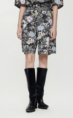 Shorts / JNBY Floral Print Straight Cotton Shorts