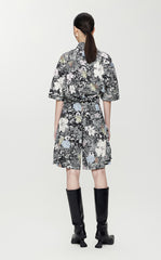 Shorts / JNBY Floral Print Straight Cotton Shorts