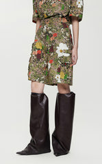 Shorts / JNBY Floral Print Straight Cotton Shorts