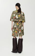 Shorts / JNBY Floral Print Straight Cotton Shorts