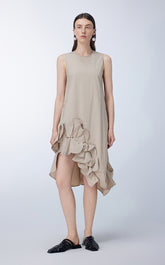 Dress / JNBY 3D-floral Asymmetric Sleeveless Dress