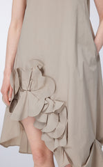 Dress / JNBY 3D-floral Asymmetric Sleeveless Dress