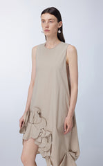 Dress / JNBY 3D-floral Asymmetric Sleeveless Dress