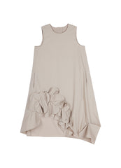 Dress / JNBY 3D-floral Asymmetric Sleeveless Dress