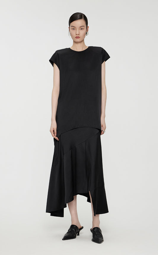 T-Shirt/JNBY Silk Loose Fitting Cap-sleeved T-Shirt