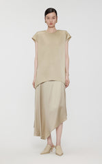 T-Shirt/JNBY Silk Loose Fitting Cap-sleeved T-Shirt