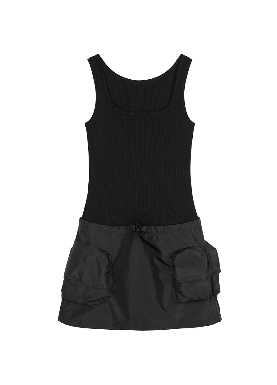 Dresses/JNBY Hip-length Drawstring Sleeveless Dresses