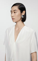 Blouse/JNBY V-neck Loose-fitting Short-sleeved Blouse